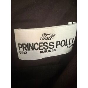 Princess Polly Tall Black Organic Cotton Sleeveless Mini Dress Tie Back US 12